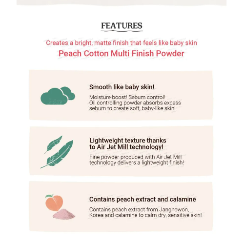 [Skinfood] Peach Cotton Multi Finish Powder 5ml