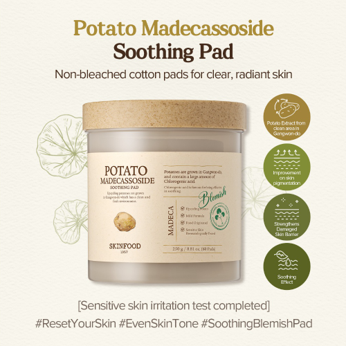 [Skinfood] Potato Madecassoside soothing Pad (60ea)