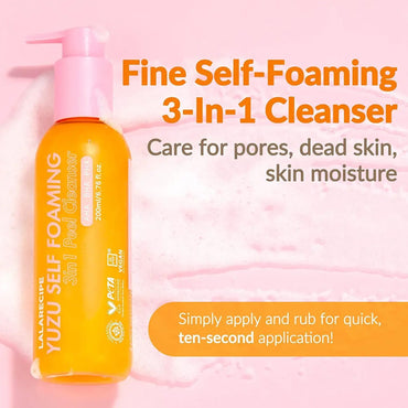 [LalaRecipe] Yuzu Self Foaming 3in1 Cleanser 200ml