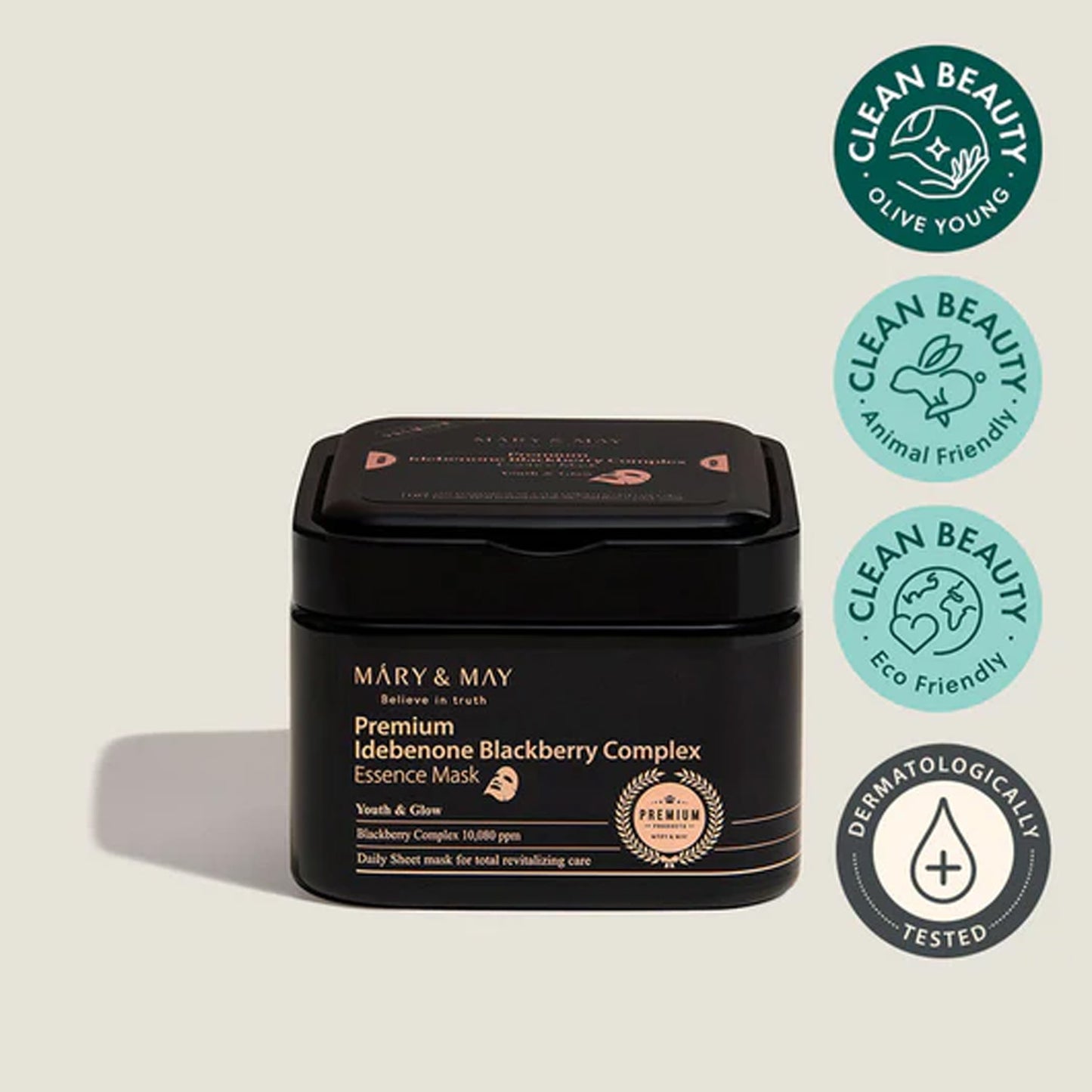 [Mary&May] Premium Idebenone Blackberry Complex Essence Mask (20ea)