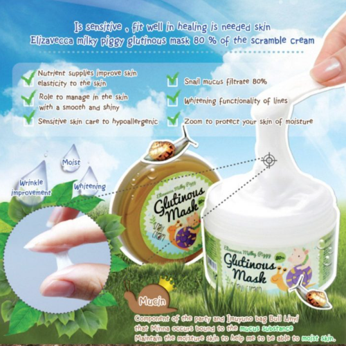 [Elizavecca] Milky Piggy Glutinous 80% Mask Snail Cream 100ml