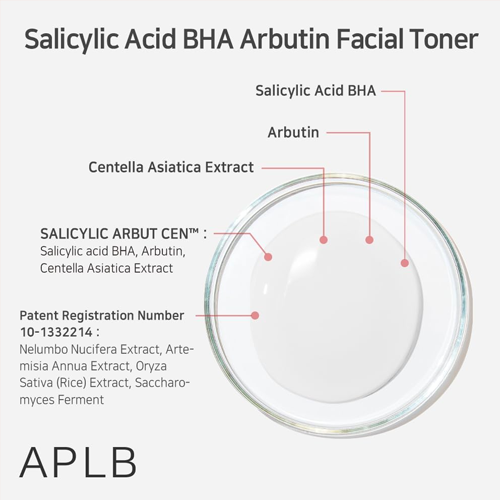 [APLB] Salicylic Acid BHA Arbutin Facial Toner 160ml