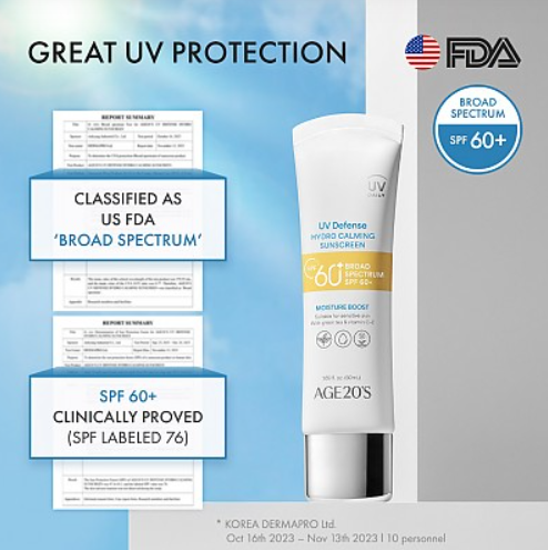 [AGE20'S] UV Defense Hydro Calming Sunscreen 50ml