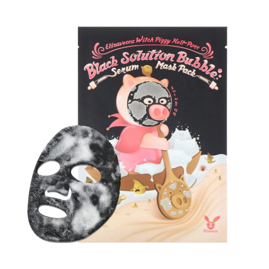 ***[Elizavecca] Witch Piggy Hell Pore Black Solution Bubble Serum Mask Pack (5ea)